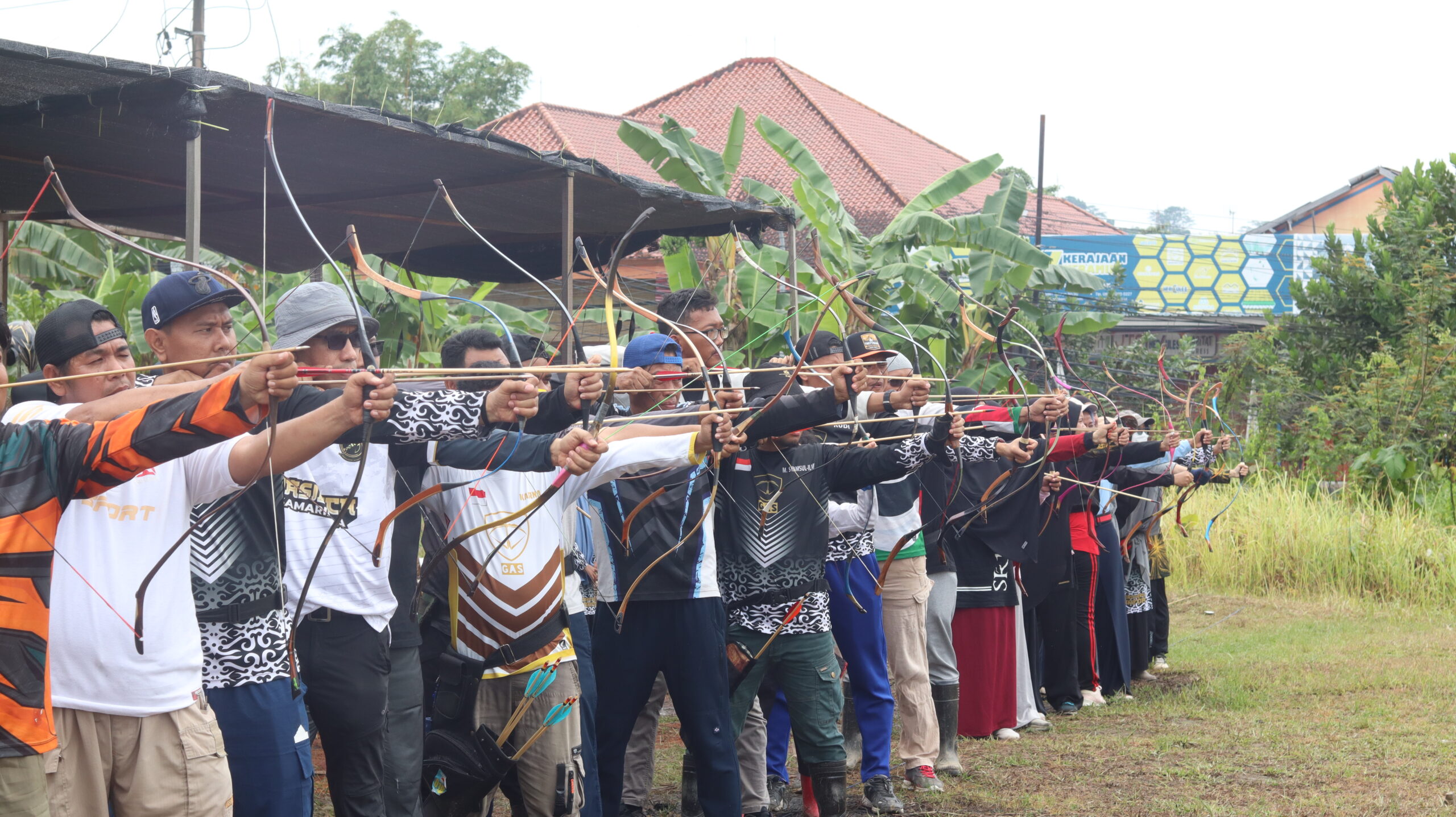 Archer aiming